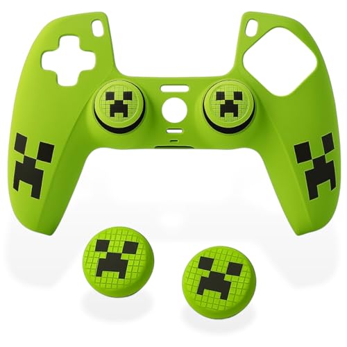 MatoSan Skin mit Grip – Hochwertige Silikonhülle für Moderne Gaming-Controller – Anti-Rutsch Case für mehr Kontrolle – Inklusive präziser Thumbstick-Kappen – Farbe: Grün