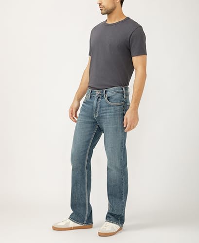 Image of Silver Jeans Co. Men's Zac Relaxed Fit Straight Leg Jean - Legacy