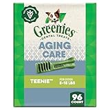 Greenies Veterinarian-Recommended Aging Care Adult Natural Dental Dog Treats Teenie Size, 27 oz. Pack, 96 Count