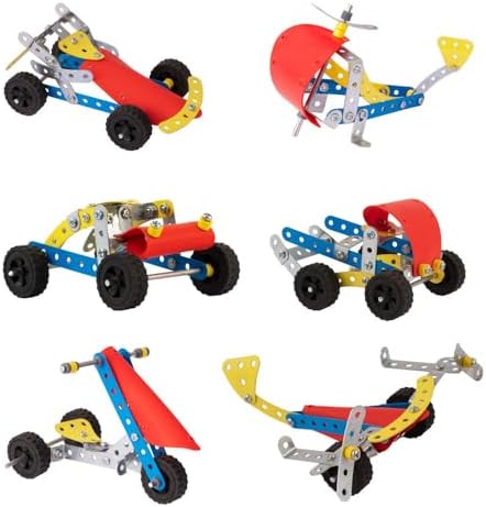 Enginero Mechanical Kit for Kids | Metal Construction Blocks Engineer Toys | STEM Toy Set for Boys & Girls, Age 7+ | Level 0 (98 Pcs)