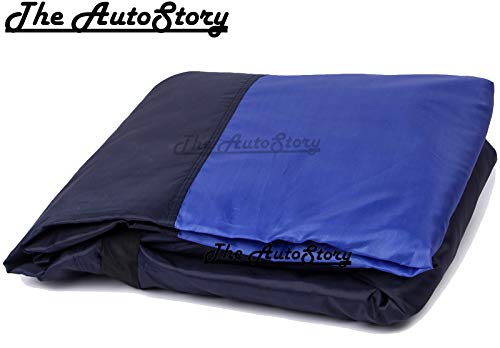 Image of 190 Taffeta Water Resistant Car Body Cover Compatible with Ford New Figo (2015 to 2019) with Mirror Pockets (Royal /Navy Blue)