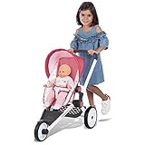 Buggy für Puppen bis 42 cm. Metallgestell mit Schutzblech vorne 3 leise Rollen Höhe Griff: 63,5 cm. Sitz mit mehreren Positionen. Puppe nicht im Lieferumfang enthalten.