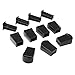 25pcs Zip Clip Buckle Zipper Pulls Cord Rope Ends Lock Black for Paracord FLC135-B