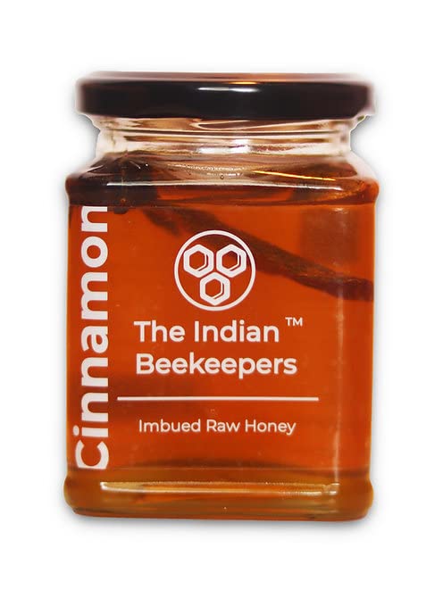 Cinnamon Imbued Raw Honey, Infused with Ceylon Cinnamon, Lab Tested, Weight loss, No Sugar Syrup Added, No Artificial Ingredient, Raw, Unfiltered & Unprocessed, 300 gm