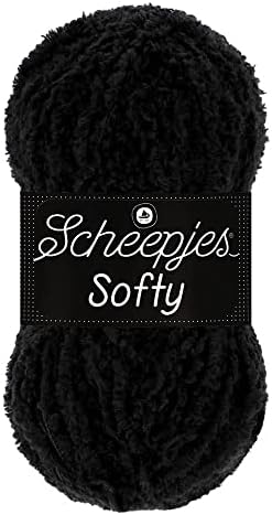 Scheepjes Softy Yarn, 1 x 50 g (1.76 oz) - Black (Color 478) image 4
