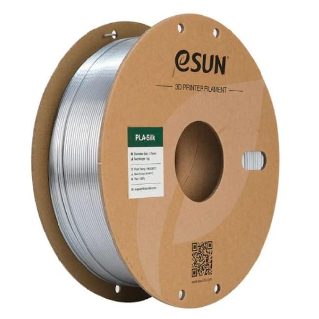 eSUN 1.75mm Silk PLA 3D Printing Filament Silver, Net Weight-1Kg-picture-32