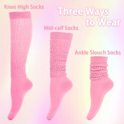 Image of Gvhntk Slouch Socks Women 80s 90s Scrunch Socks Extra Long Slouchy Sock Knee High Sock