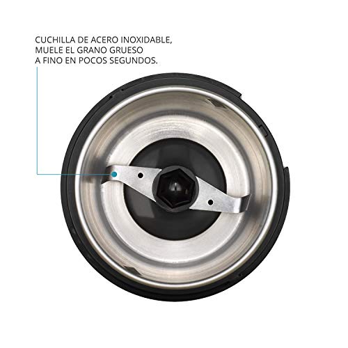 TM Electron TMPCG001 molinillo eléctrico para todo tipo de granos de café, cuchillas de acero inoxidable, cubierta… - Imagen 4
