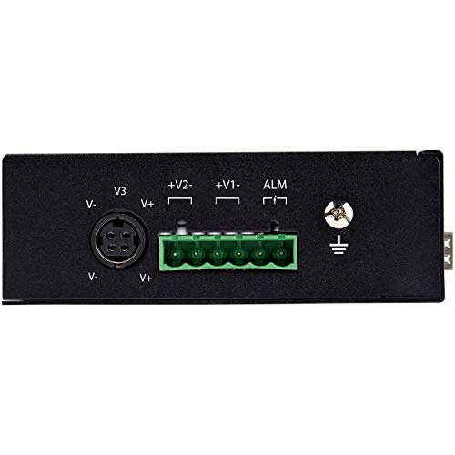 StarTech.com Industrial 5 Port Gigabit Ethernet Switch 5 PoE RJ45 +2 SFP Slots 30W PoE+ 48VDC 10/100/1000 Power Over Ethernet LAN Switch -40C to 75C with DIN Connector/Mountable (IES1G52UPDIN) - Image 4
