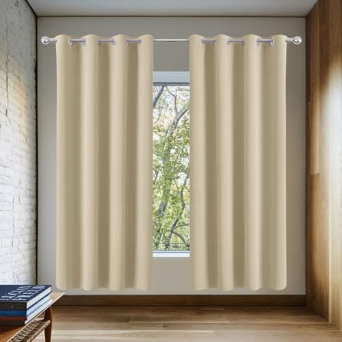 Rideaux Thermiques Isoler du Froid Chaleur Crème 115x120 - 2