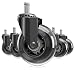 8T8 Replacement Office Chair Caster Wheels 3" - Heavy Duty Soft PU Rubber Safe for Hardwood Carpet Tile Floors 5 Set Generally Applicable to Office Wheels(Black Transparent)