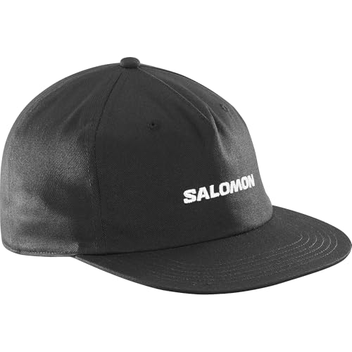 Salomon, Gorra Plana, Senderismo, Carrera en Sendero y Caminata, Confort Ligero, Ajustable, Negro Profundo, Unisex