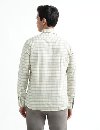 Image of Arrow Checked Slim Fit Mens Formal Shirt - Cotton, Breathable & Comfortable, Full Sleeves Shirts for Men