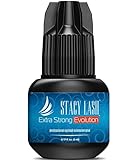 Extra Strong Evolution Eyelash Extension Glue Stacy Lash (0.17fl.oz / 5ml) / 1-2 Sec Drying time/Retention – 8 Weeks/Maximum Bonding/Professional Use Only Black Adhesive/Semi-Permanent Extensions