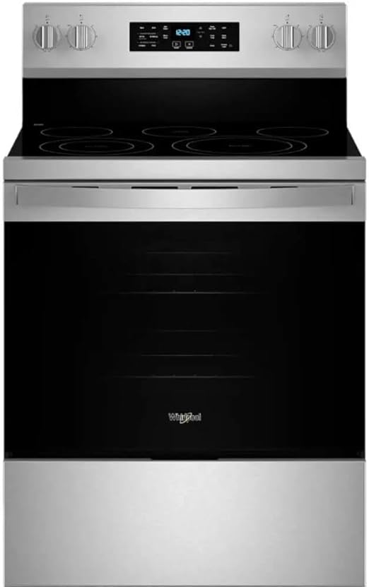 Whirlpool 30 in. 5 Element Freestanding Electric Range in Fingerprint