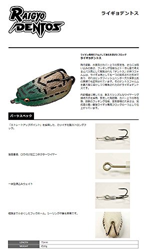 スミス(SMITH LTD) フロッグ ライギョデントス 71mm 約20g PHヒキガエル #03 2枚目