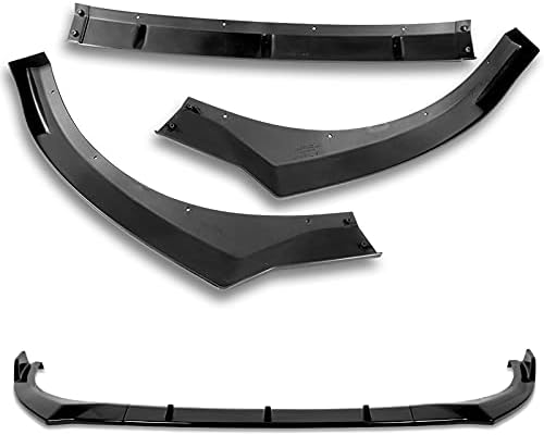 3PCS Front Bumper Lip Kit fit for Compatible with 2021-2023 Hyundai Elantra, Splitter Trim Protection Spoiler, Air-Dam-Chin-Diffuser (Painted Black)