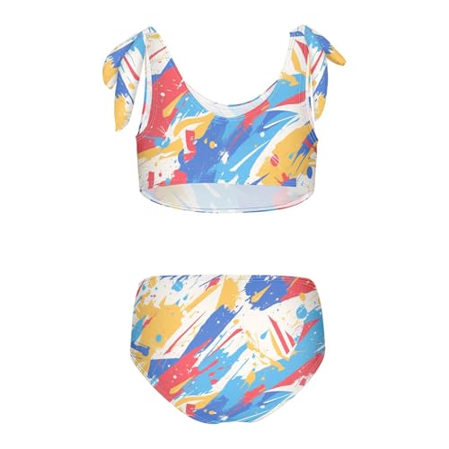 KLL 4th July American Independence Day Girl Two Piecing Bikini Sets Quick-Dry Swimsuits Swimwear Adjustable Strap2