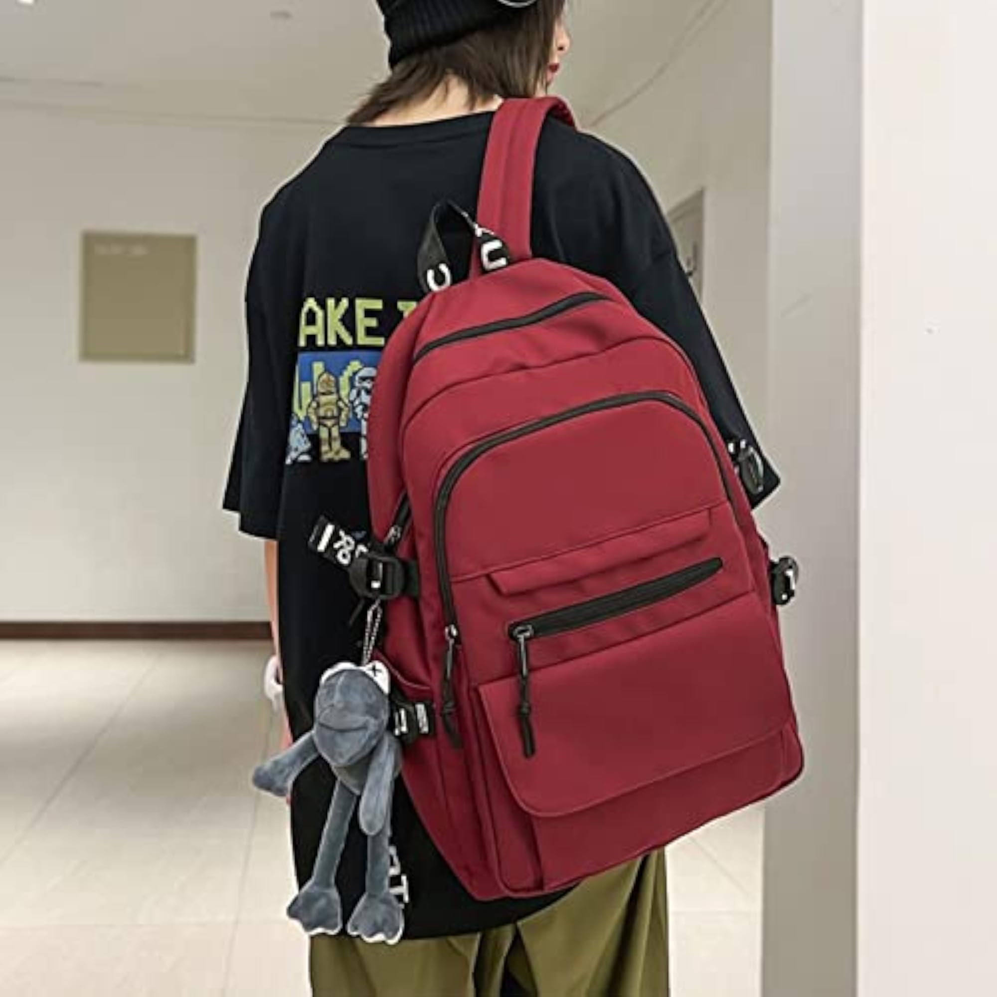 Nylon Travel Laptop Backpack for Ladies, Lightweight