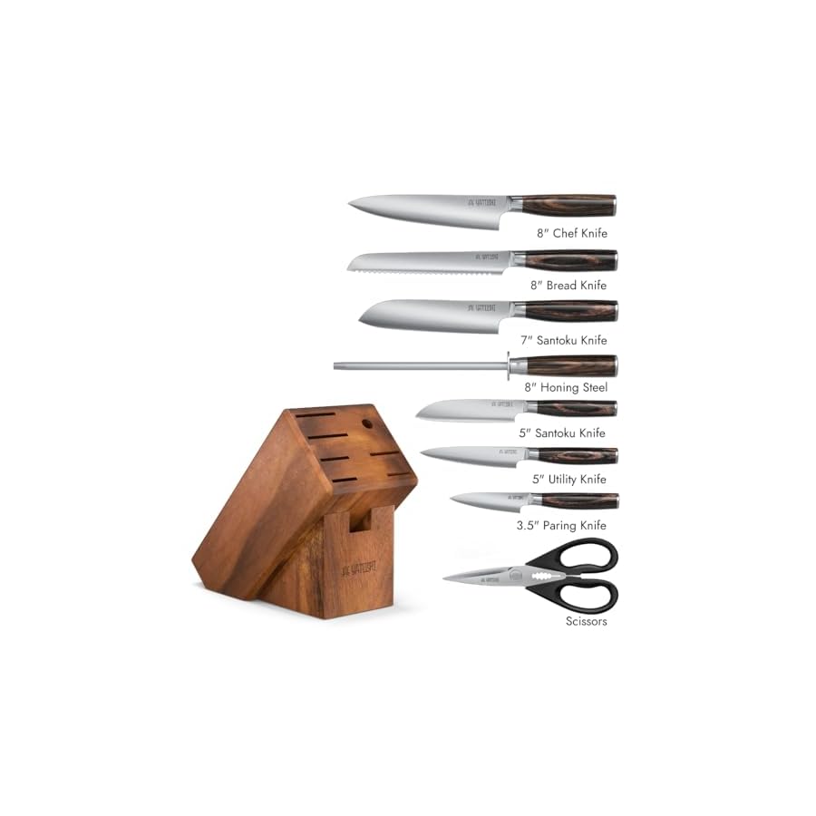 Yatoshi-9-Piece-Block-Set-Pro-Kitchen-Knife-Set-Ultra-Sharp-High-Carbon-Steel-with-Ergonomic-Handle Yatoshi 9 Piece Block Set - Pro Kitchen Knife Set Ultra Sharp High Carbon Steel with Ergonomic Handle