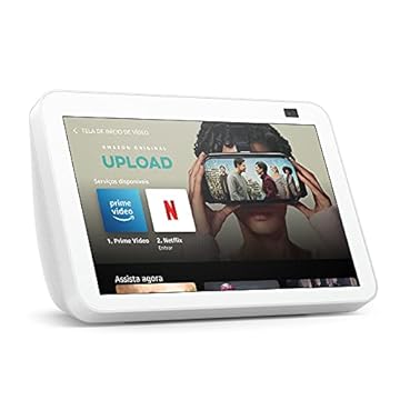 Echo Show 8 (2ª Geração): Tela Inteligente HD de 8" com Alexa e câmera de 13 MP - Cor Branca
