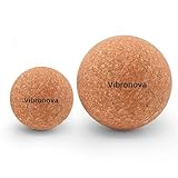 Vibronova Faszienball Set 6.5 und 10cm aus antibakteriellem Kork – ideal für die gezielte Faszienmassage am ganzen Körper – langlebiger Massageball zur Selbstmassage von Triggerpunkten & Verspannungen