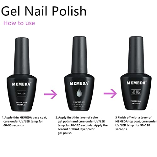 Memeda Nail Gel Polish Spring Summer Nail Art Colors Nude Milky Uv Led Soak Off Clear Nail Gel Kit… #TOP5