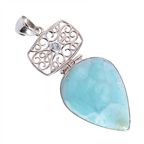 Pendentif larimar de République dominicaine et argent 925 RI-4630