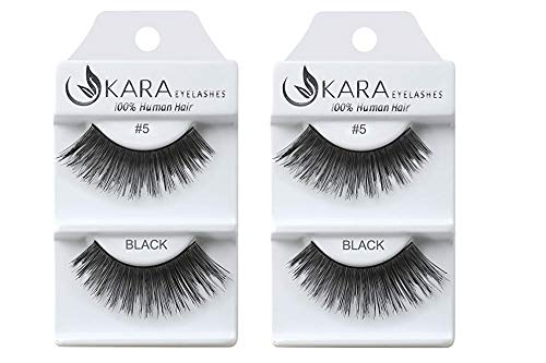 Kara Beauty Human Hair Eyelashes - 5 (24PCS)