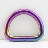 1 inch / 25mm D-Ring aus Eisen, Schnallen, Taschen, Gürtel, Geldbeutel, Taschenherstellung, Ersatz für Taschen, regenbogenfarben U224