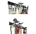 Ultrawall 22 PCS Tool Storage Rack, 112 Inches Adjustable Garage Organization Wall Mounted Storage System with 15 Hooks, Heavy Duty Steel Garden Tool Organizer Wall Holders