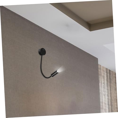 Foco de pared LED industrial Mobestech de aluminio negro con cuello de cisne orientable de 3w 6