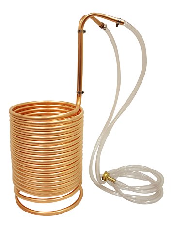 Ny Brew Supply Wort Chiller W/Vinyl Tubing Attachments, 1/2" X 50', Copper #TOP25