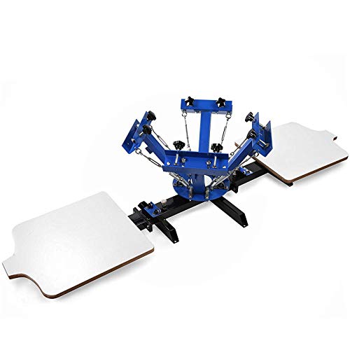 SmarketBuy Silk Screen Printing Machine Screen Printing for T-Shirt DIY (2 Stations 4 Color)