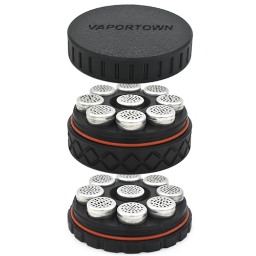 Vaportown Luftdicht Dosierkapseln Magazin Kompatibel mit Storz & Bickel Mighty und Mighty+ Plus Venty Volcano Crafty + Vaporizer Geruchsdichter Behälter fasst 18 Kapseln Caddy Reise Zubehör