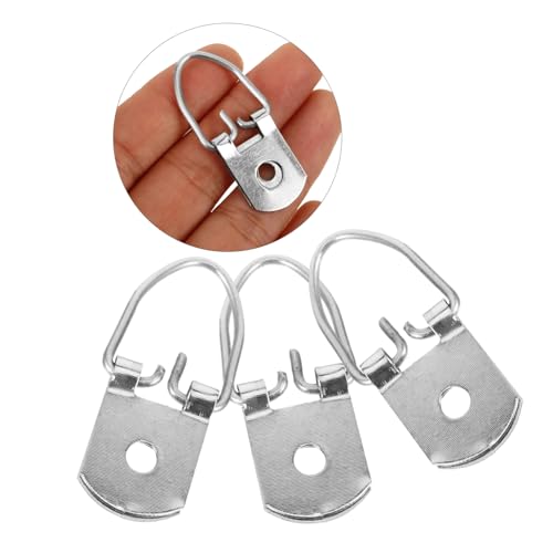 Image of Holibanna 20pcs d Picture Hangers Multi-Function Metal Wall Hooks for Hanging Photos Posters and Mirrors Easy to Install Hardware for Home Office Use