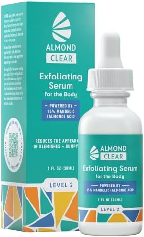 Body Clearing Serum [1 Fl Oz] Level 2 Acne Serum – Advanced Formula for Body Acne, Folliculitis, Back, Butt, Chest, Thighs, Shoulders – Mandelic Acid
