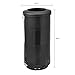 Global Industrial 22 Gallon Perforated Steel Receptacle with Flat Lid, Black