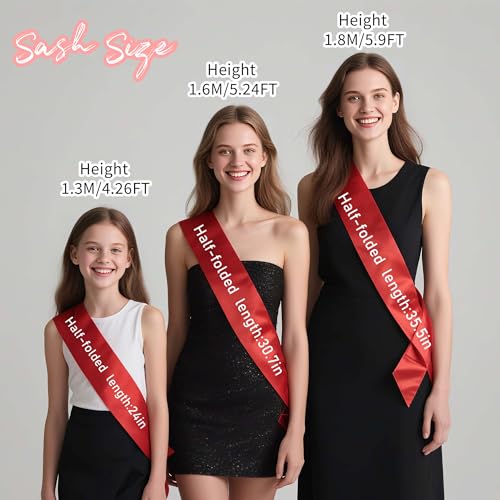 Custom Sash Personalized Satin Sash with Text & Icons for Pageants, Bride to Be,Birthday,Bachelorette,Prom Queen3