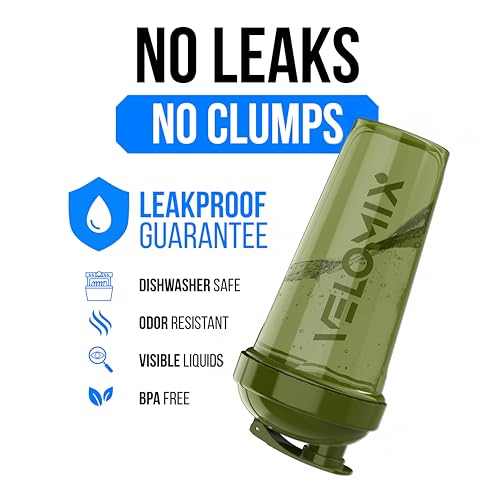 Image of VELOMIX -6 PACK- 28 oz Protein Shaker Bottle for Protein Mixes - 6x Wire Whisk | Leak Proof Shaker Cups for Protein Shakes | Protein Shaker Bottle Pack | Protein Shake Cup (Stealth Edition)
