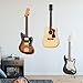 DOMMI Guitar Wall Mount 3 Pack, Guitar Hanger with Rotatable Soft Guitar Holder for All Size Guitars, Solid Metal U-Shaped Guitar Wall Hanger for Acoustic Electric Guitar, Bass, Guitar Hooks for Wall