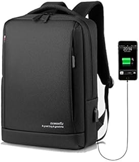 Slim Laptop Backpack Business Travel Durable Laptops Backpack with USB Charging Port College School Computer Bag for Women & Men Fits 15.6 Inch Laptop and Notebook Black