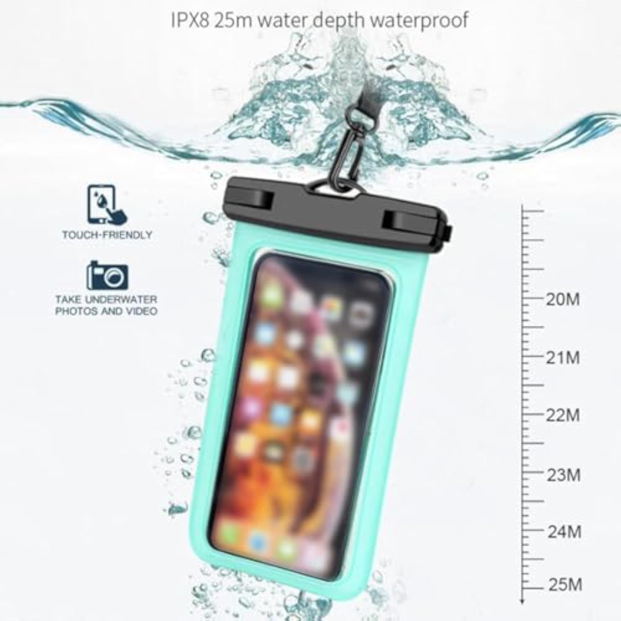 Waterproof Phone Bag Pouch for Surfing & Water Activities