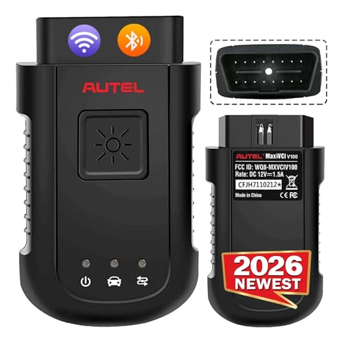 Autel MaxiSYS VCI100 Wireless Diagnostic Interface, 2026 MaxiVCI VCI V100 Car Communication Interface, OBD2 Connector Adapter Dongle, Compatible for Autel Scanner MS906BT MK906BT MS906TS