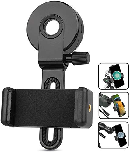 Telescope Cell Phone Adapter Mount.Telescope Phone Adapter - Compatible Binocular Monocular Spotting Scope Telescope Microscope-Fits Almost All Smartphone on The Market.
