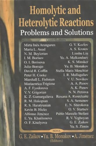 Homolytic and Heterolytic Reactions: Problems and Solutions