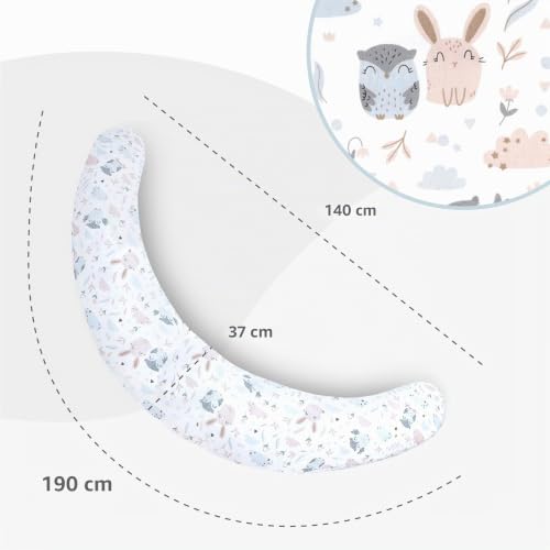 Totsy Baby Körperkissen 190 cm Lagerungskissen für Erwachsene – langes Body Pillow Komfortkissen...