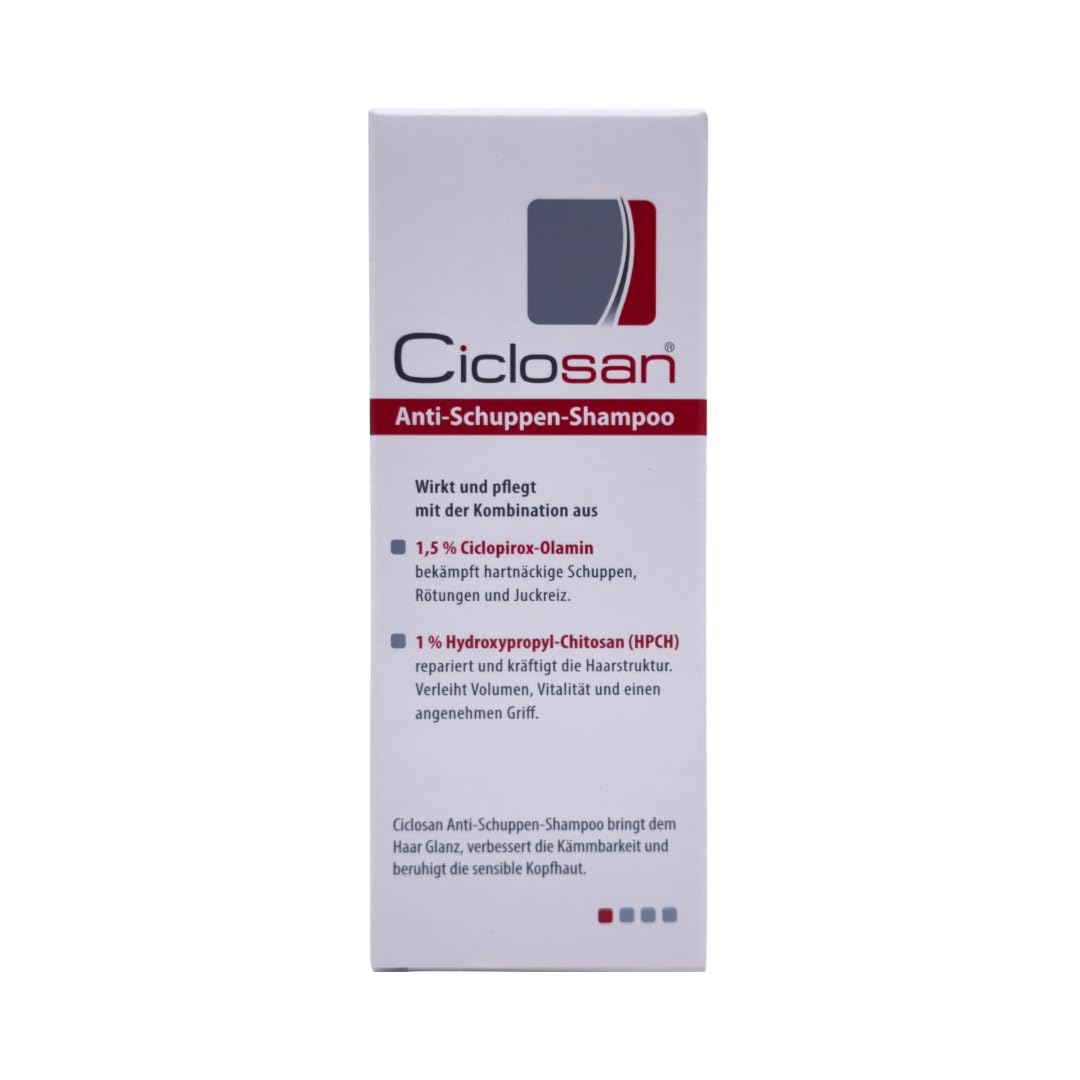 Ciclosan Anti-Schuppen Shampoo 100 ml I Pflege bei Schuppenbildung I Kopfhautpflege Shampoo I mit Ciclopirox-Olamin I für die regelmäßige Haarpflege I Kopfhaut & Haar I mit Pharma Perle Duschgel (2x)
