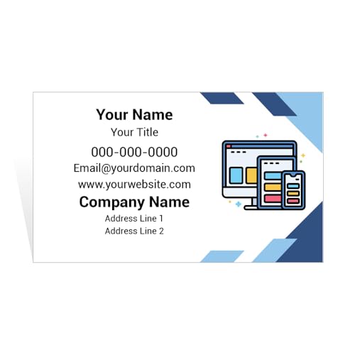 Custom Business Cards for Web Designers & Software Consultants – 16 Pt Cardstock – Personalized Business Cards for UI/UX Designer, Full-Stack Developer, and Digital Agency (Device Ecosystem)