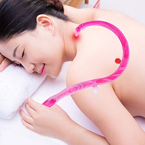 Healifty Self Trigger Point Massager Buddy Therapy Handheld Massage Stick Cane For Full Body Muscle Fibromyalgia Pain Relief Rosy #TOP5